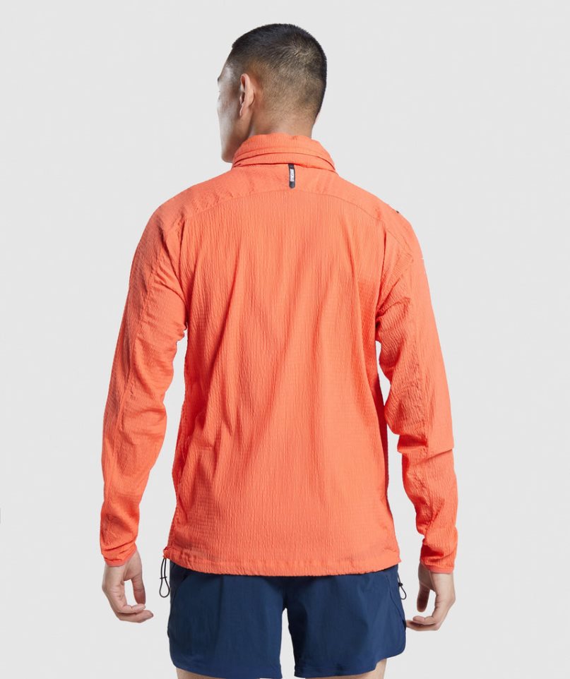 Men's Gymshark Speed Evolve Windbreaker Orange | CA D0376A